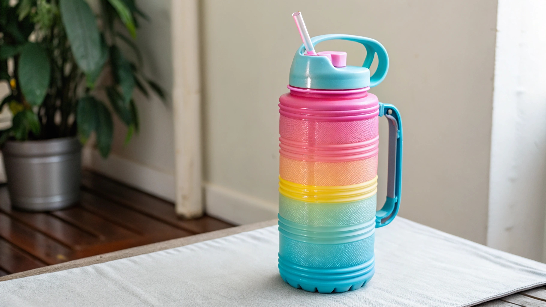 Trendy Water Bottles with Handles and Straws