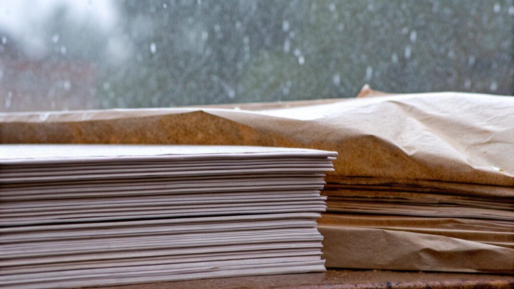 applying protective coating to paper