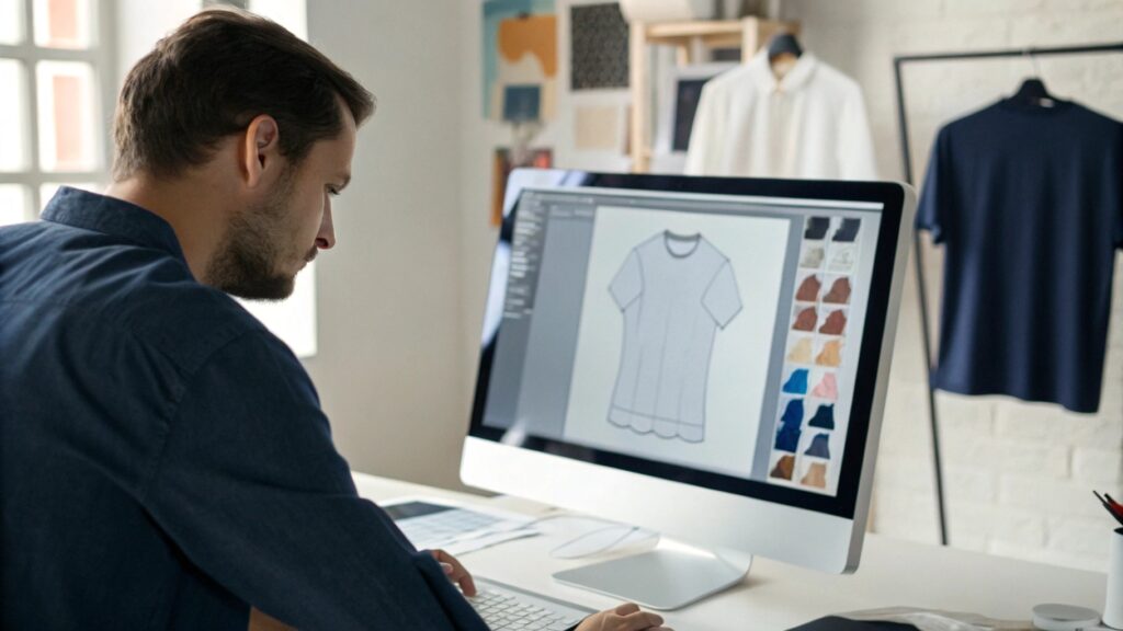online t-shirt design tool interface