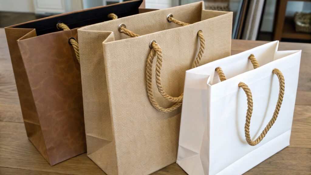 different types of paper bag handles
