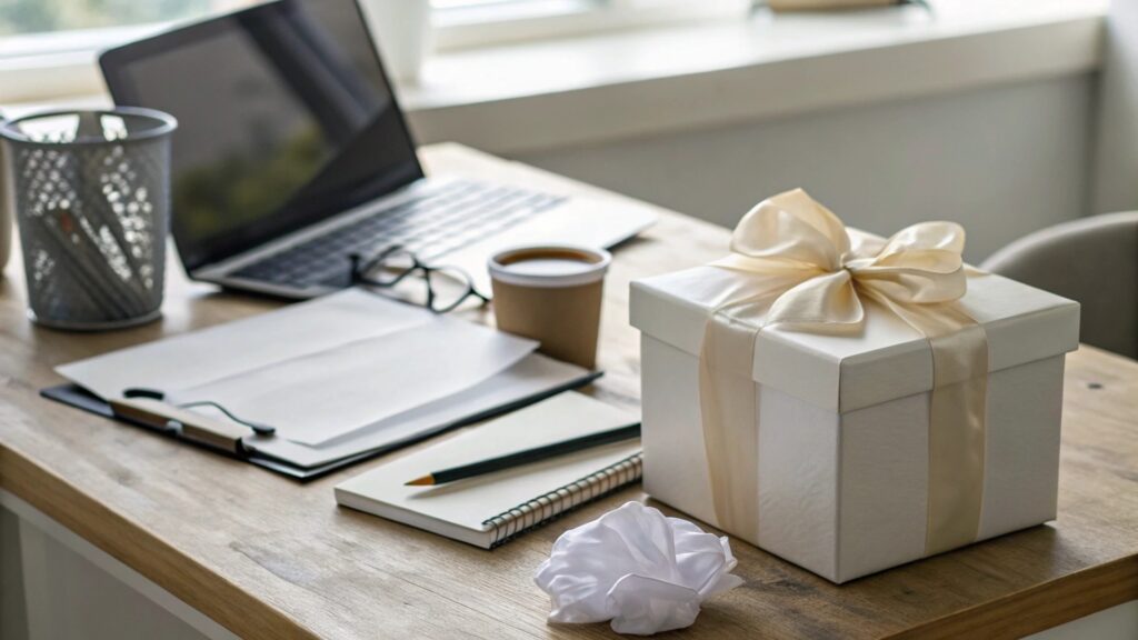 professional business gift exchange